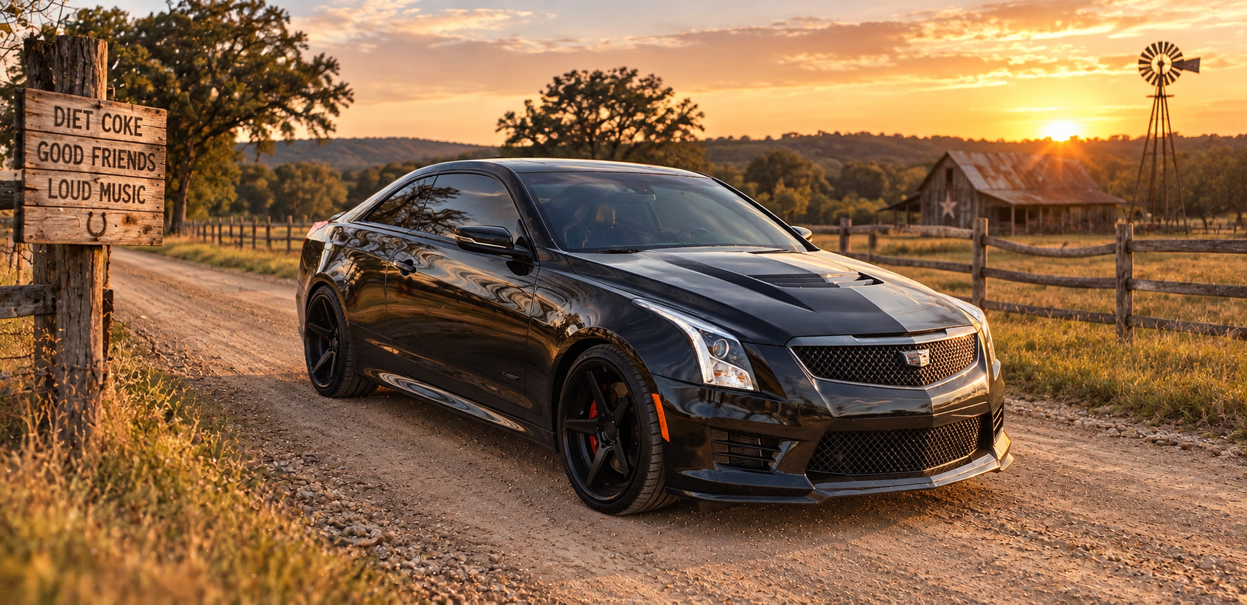 Blacked Out Cadillac Coupe